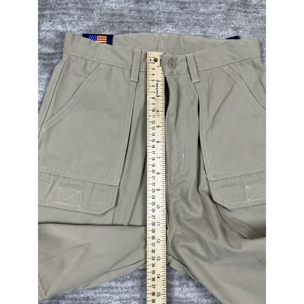 US Polo Assn Cargo Shorts Boys 16 Khaki Uniform Division Adjustable Waist Tan‎